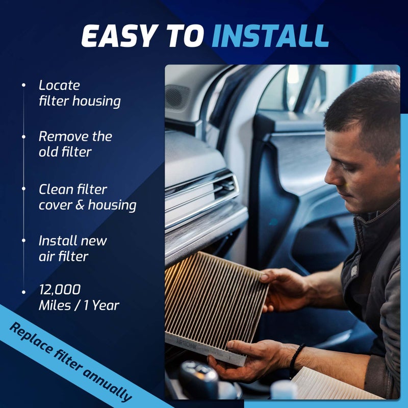 AirTechnik CF8791A Cabin Air Filter w/Activated Carbon | Fits Cadillac Escalade, EXT, Chevrolet Avalanche, C3500HD, Silverado, Suburban Tahoe, GMC C3500HD, Sierra, Yukon - 52473340 - Image 5